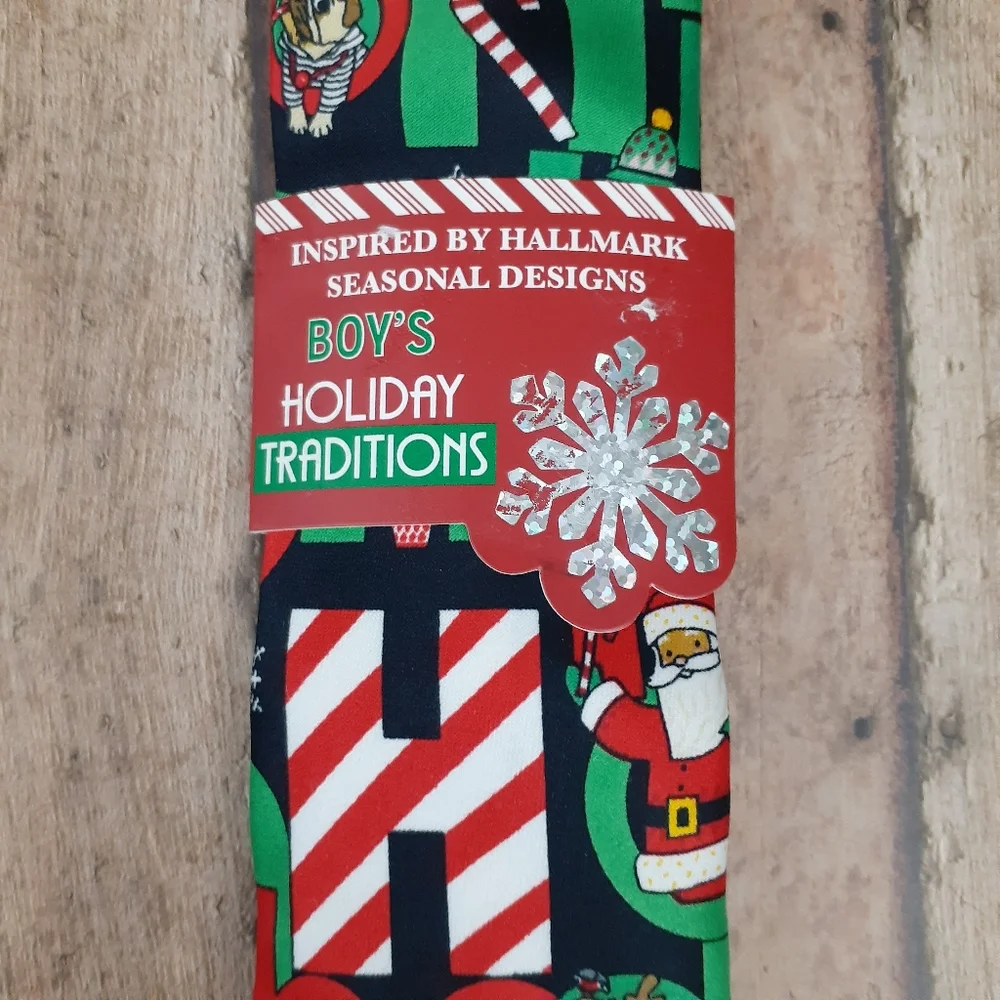 Hallmark Holiday Traditions Boys Multi-colored Tie One Size